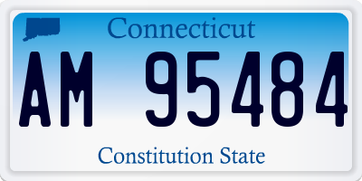 CT license plate AM95484