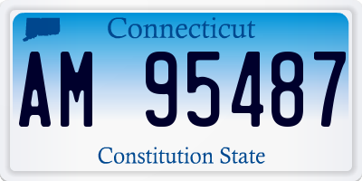 CT license plate AM95487