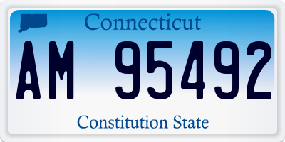 CT license plate AM95492