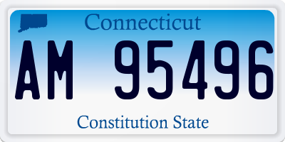 CT license plate AM95496