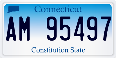 CT license plate AM95497