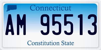 CT license plate AM95513