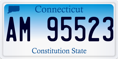 CT license plate AM95523
