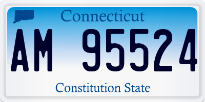 CT license plate AM95524