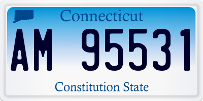 CT license plate AM95531