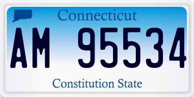 CT license plate AM95534