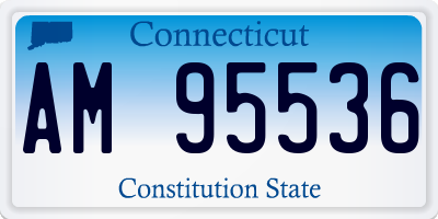 CT license plate AM95536