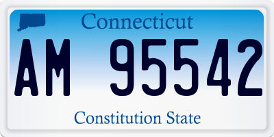 CT license plate AM95542