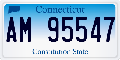 CT license plate AM95547