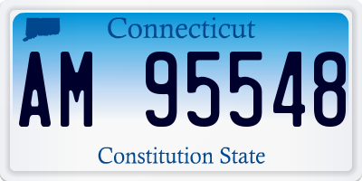 CT license plate AM95548