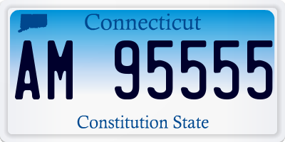 CT license plate AM95555