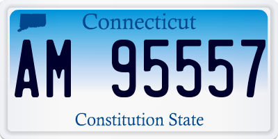 CT license plate AM95557