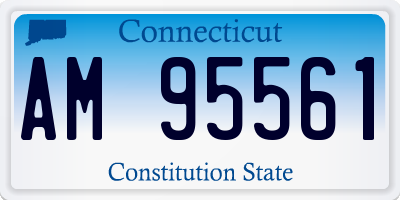 CT license plate AM95561