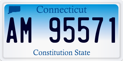 CT license plate AM95571