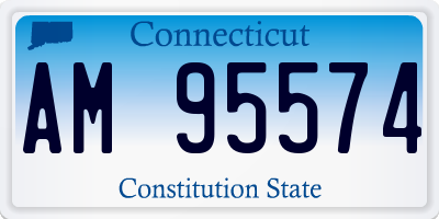 CT license plate AM95574