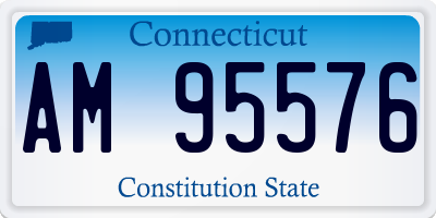 CT license plate AM95576