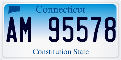 CT license plate AM95578