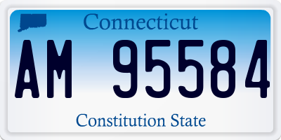 CT license plate AM95584