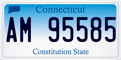 CT license plate AM95585