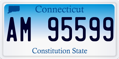 CT license plate AM95599