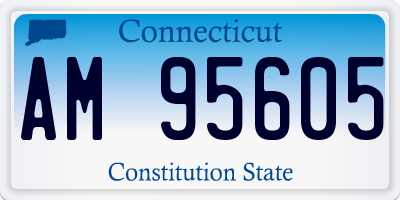 CT license plate AM95605