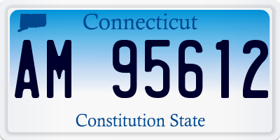 CT license plate AM95612