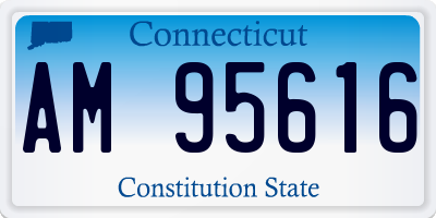 CT license plate AM95616