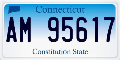 CT license plate AM95617