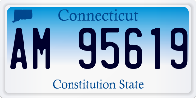 CT license plate AM95619