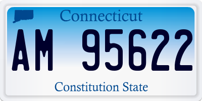 CT license plate AM95622