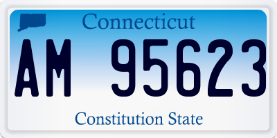 CT license plate AM95623