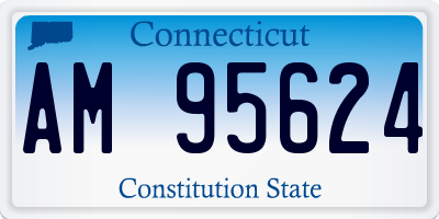 CT license plate AM95624
