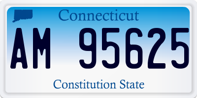 CT license plate AM95625