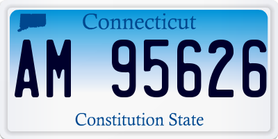 CT license plate AM95626