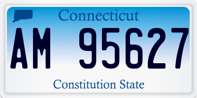 CT license plate AM95627