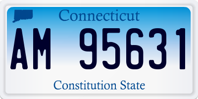 CT license plate AM95631