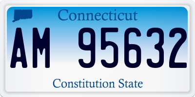CT license plate AM95632