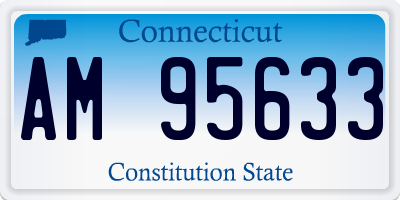 CT license plate AM95633
