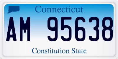 CT license plate AM95638