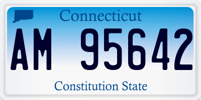 CT license plate AM95642