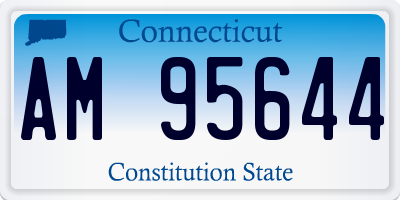 CT license plate AM95644