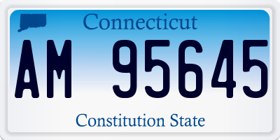 CT license plate AM95645