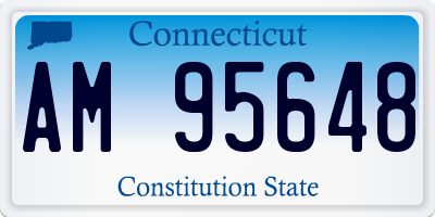 CT license plate AM95648