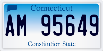 CT license plate AM95649