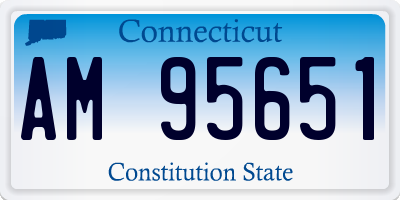 CT license plate AM95651