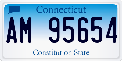 CT license plate AM95654