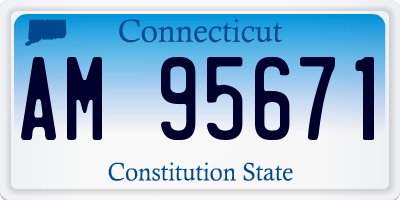 CT license plate AM95671