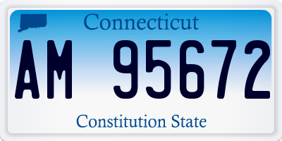 CT license plate AM95672