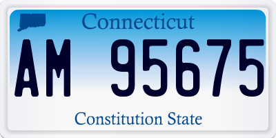 CT license plate AM95675