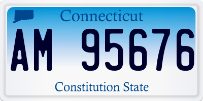 CT license plate AM95676